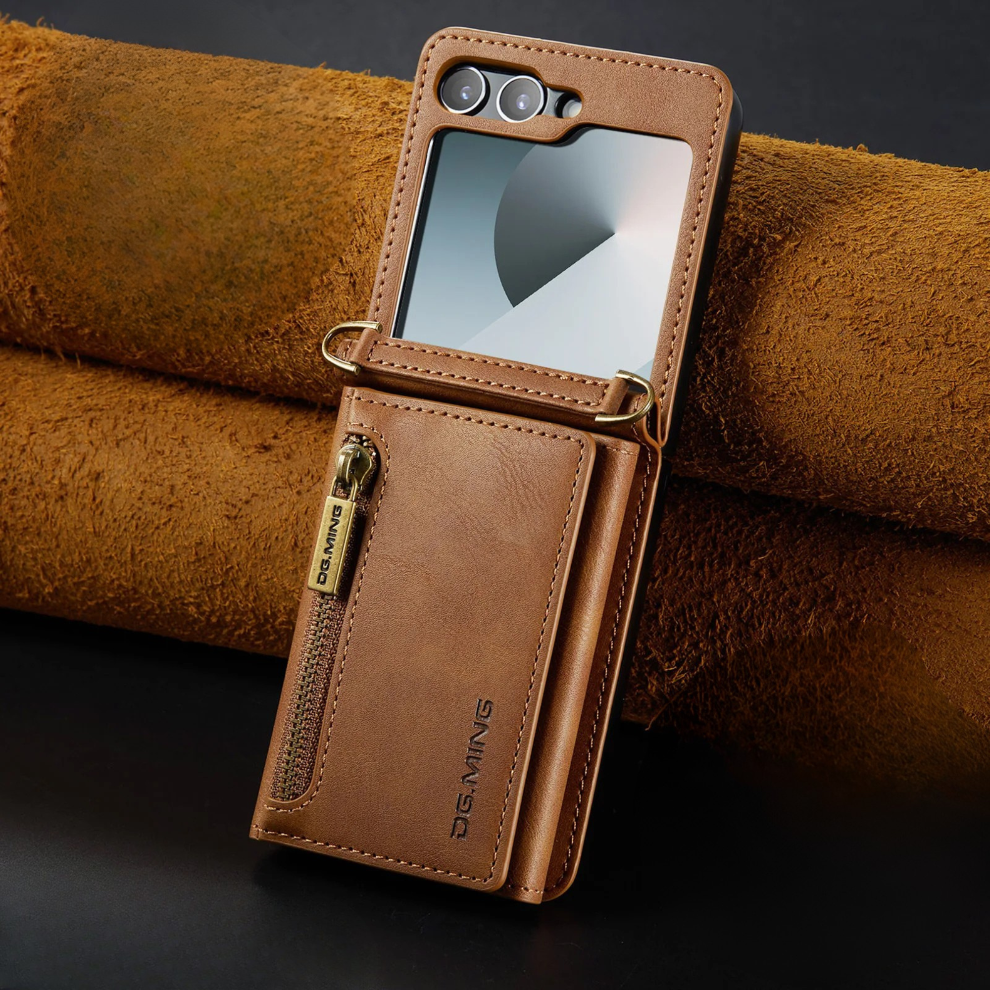 Leather Flip Wallet Case