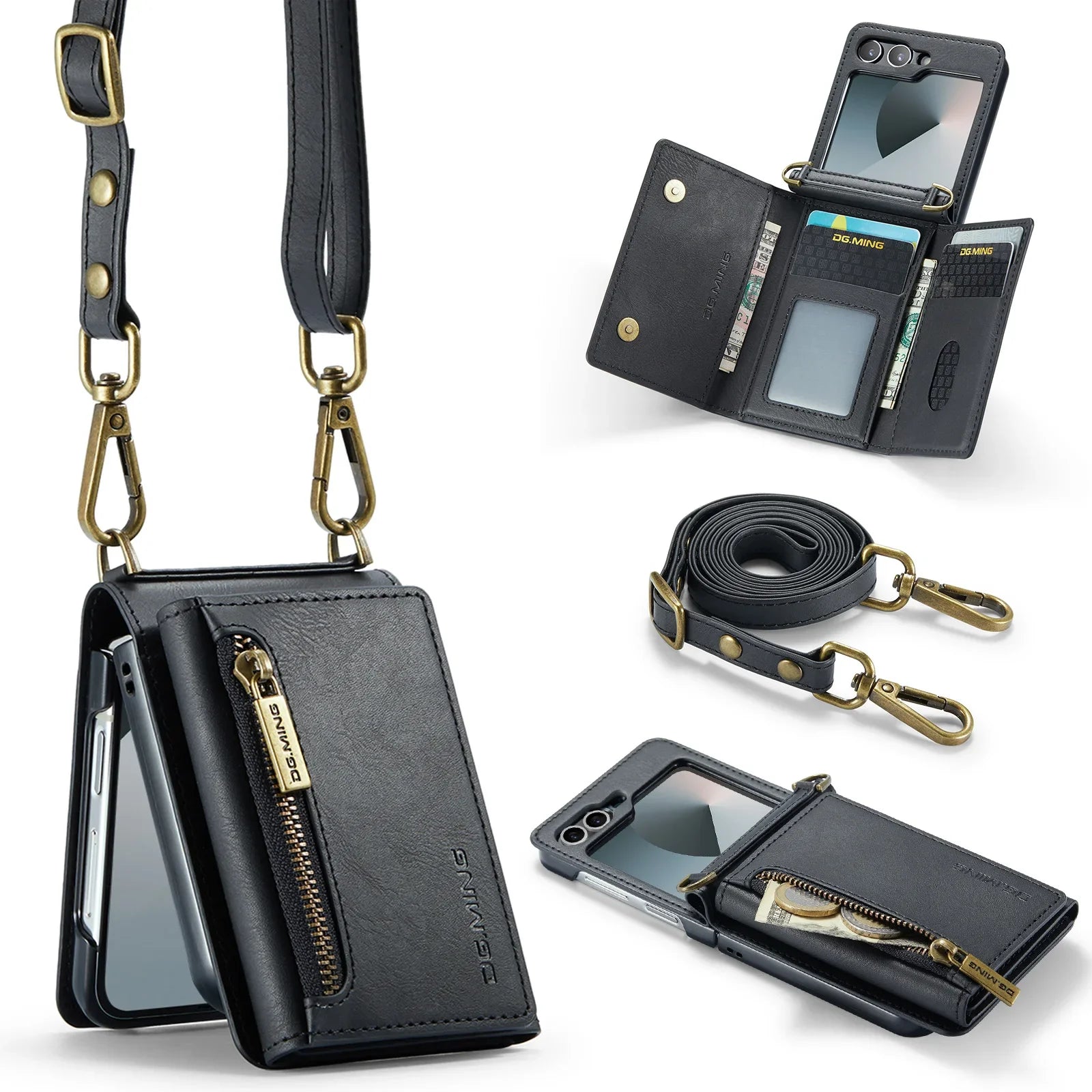 Leather Flip Wallet Case