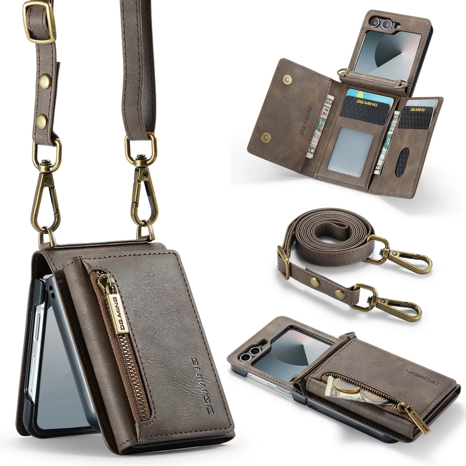 Leather Flip Wallet Case