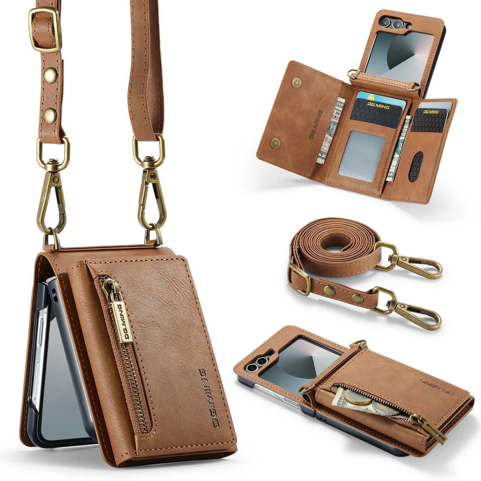 Leather Flip Wallet Case