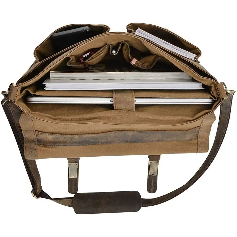 Leather Office Messenger Bag