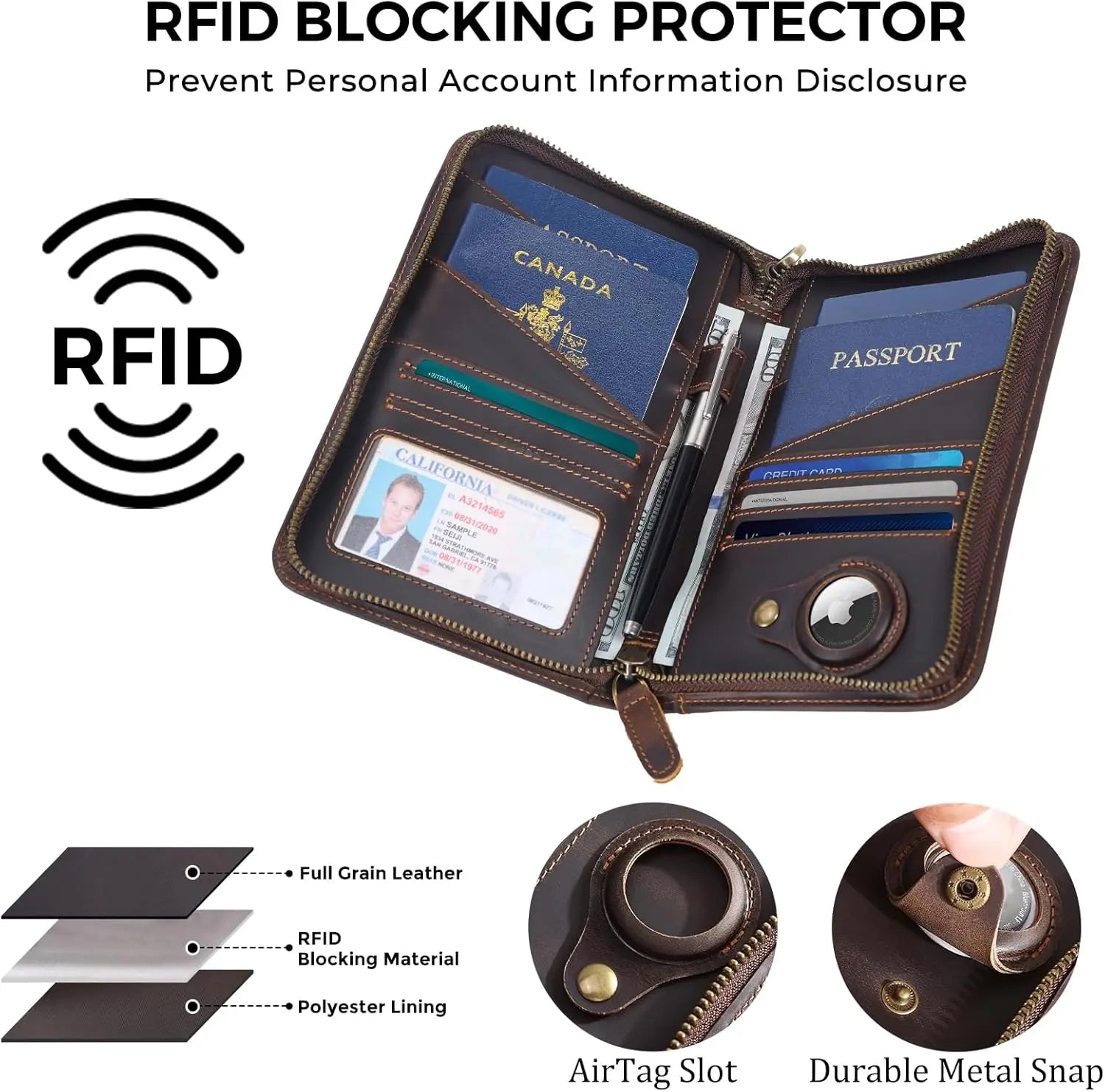 Leather Passport Holder