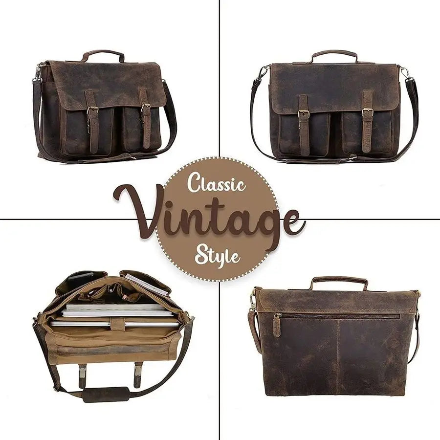 Leather Office Messenger Bag