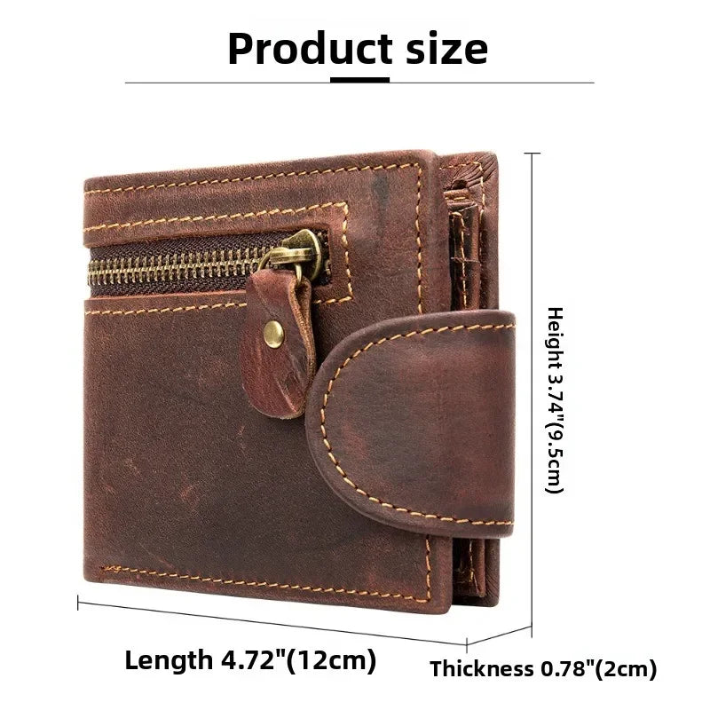 Retro Cowhide Wallet