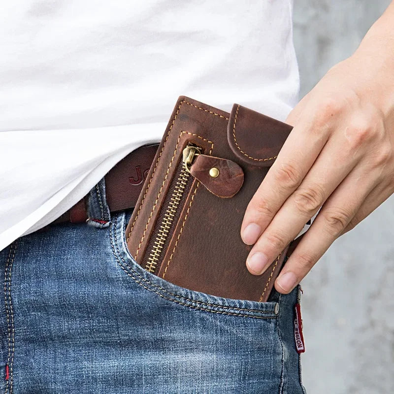 Retro Cowhide Wallet