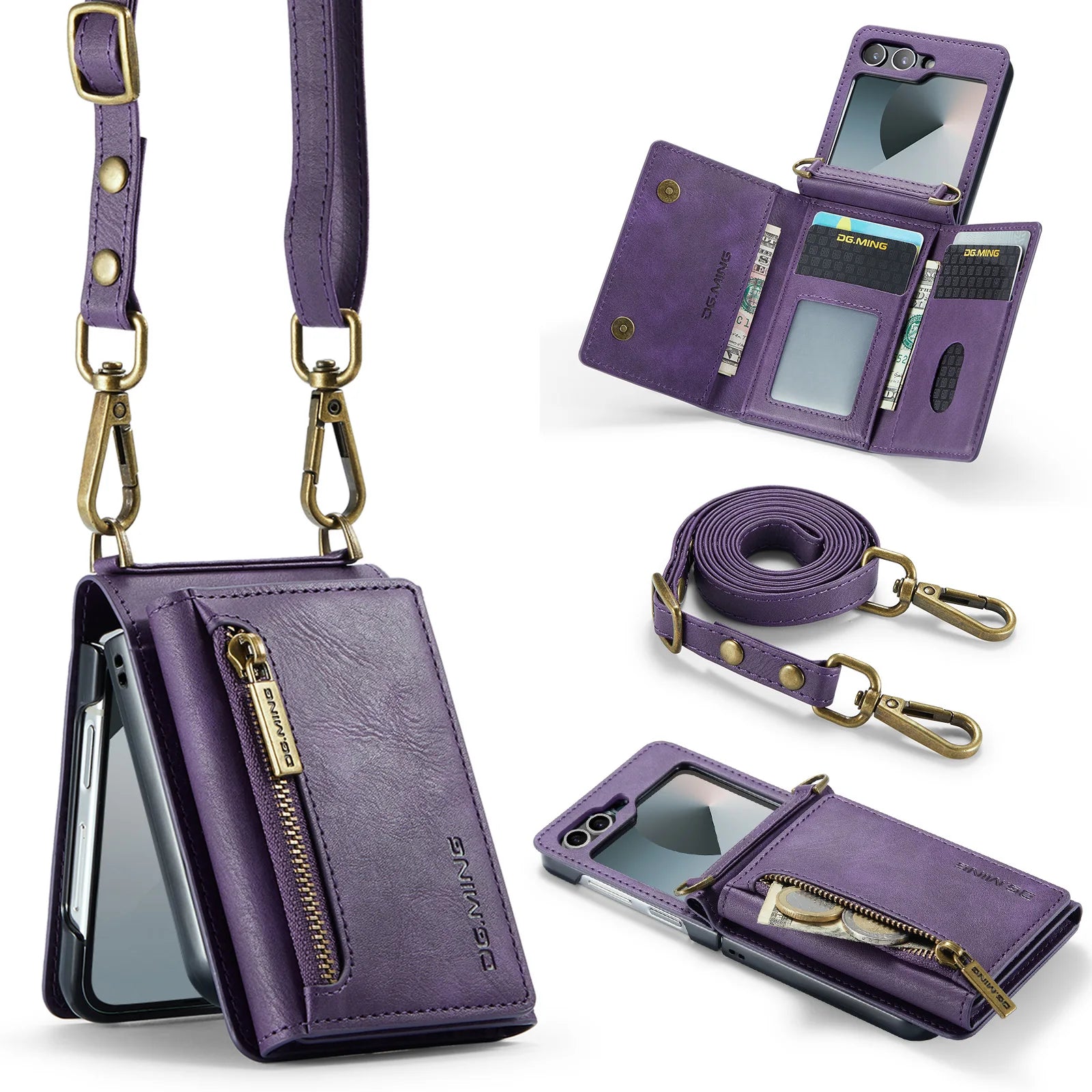 Leather Flip Wallet Case