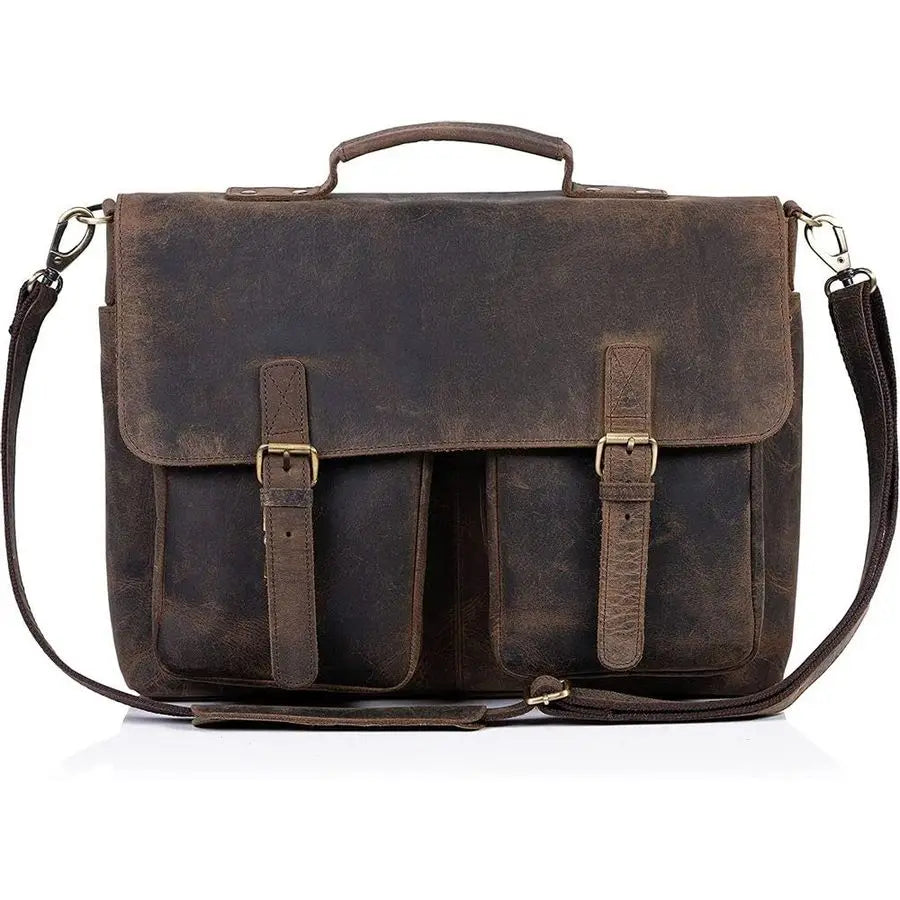 Leather Office Messenger Bag