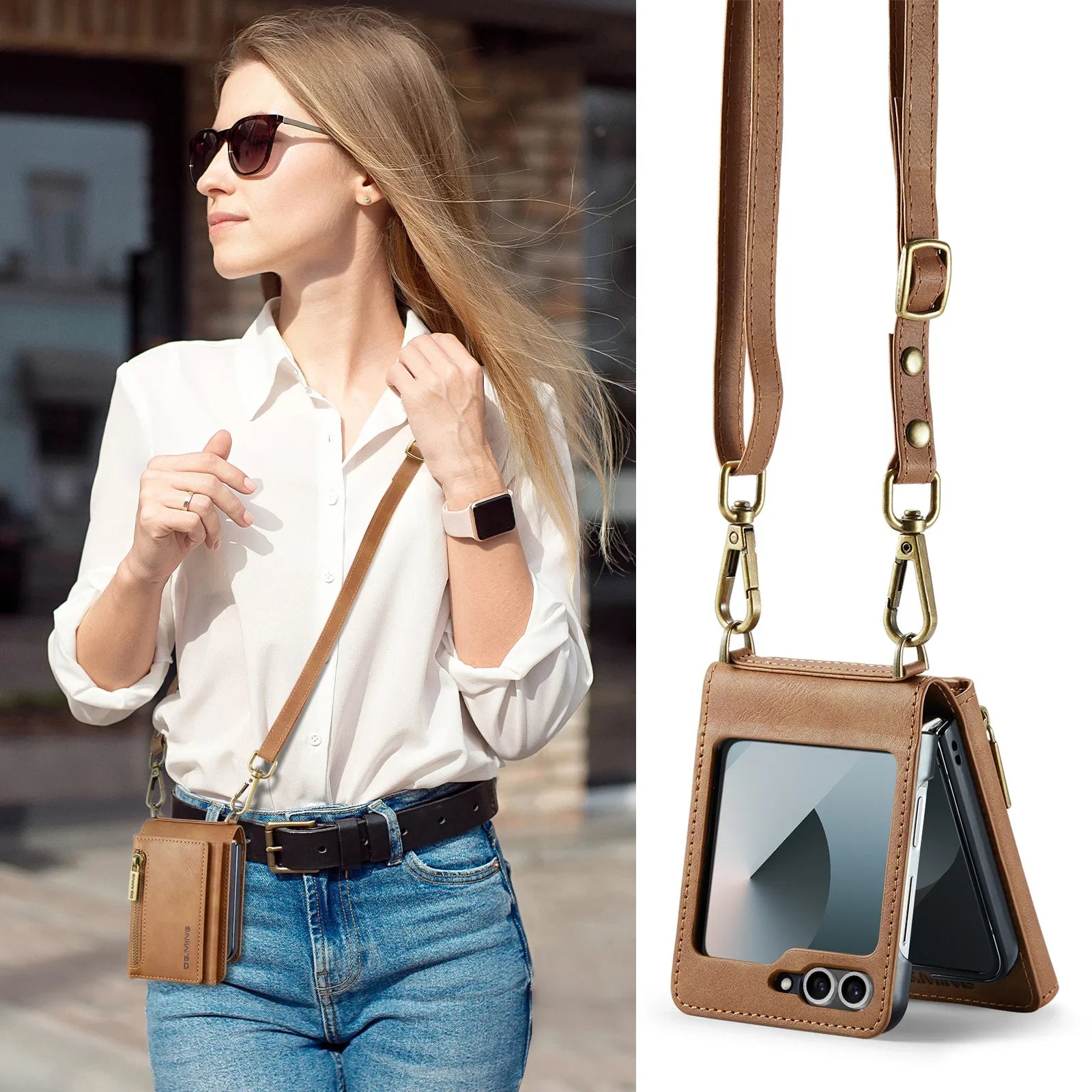 Leather Flip Wallet Case
