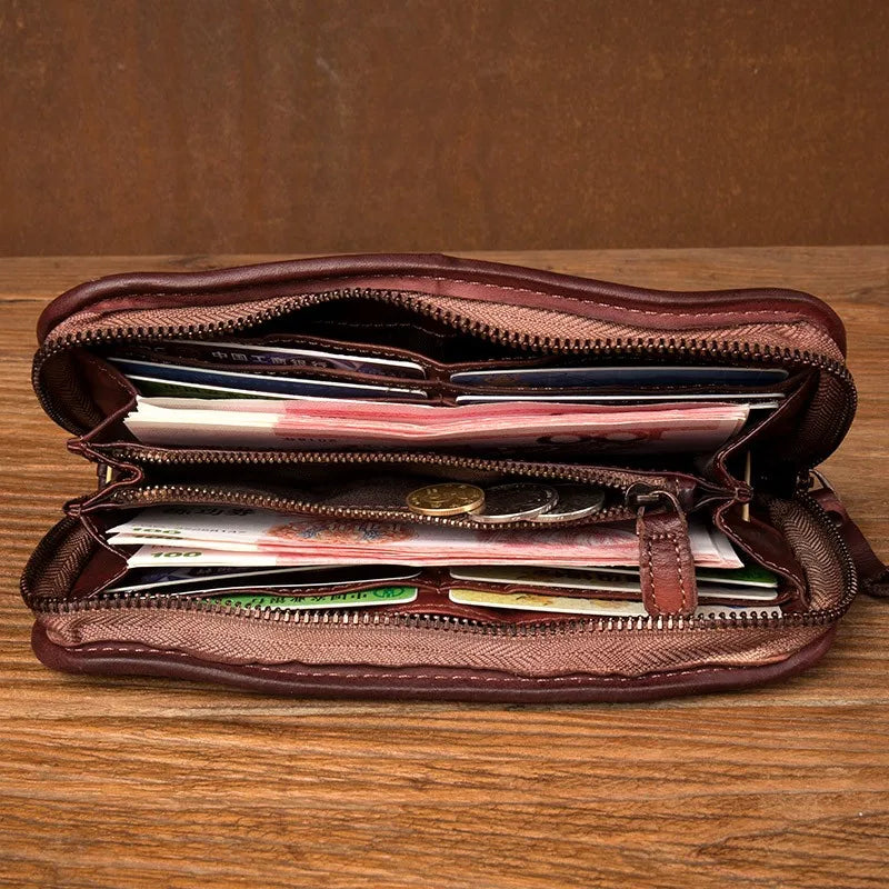 Handpainted Leather Wallet