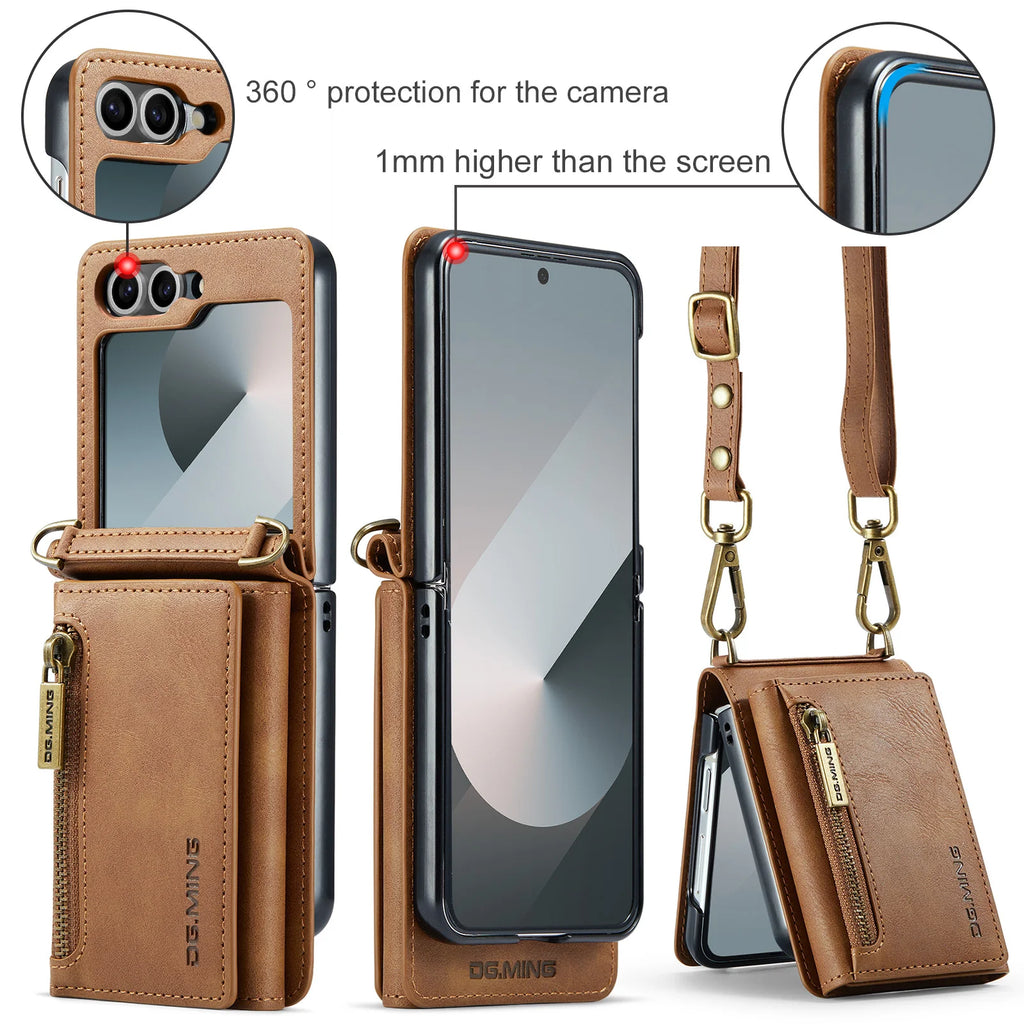 Leather Flip Wallet Case