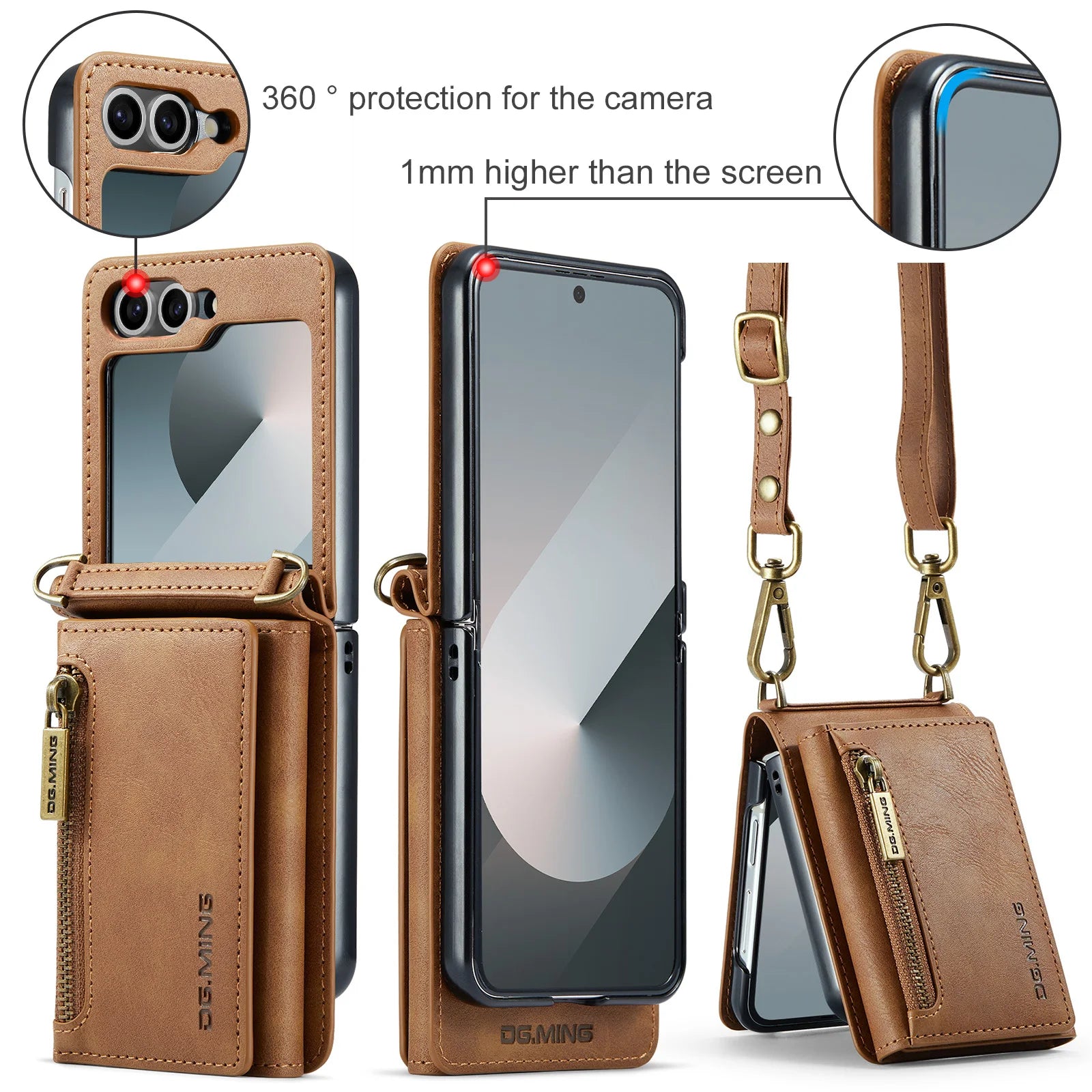 Leather Flip Wallet Case